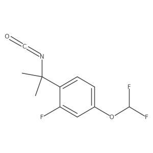 4-(Difluoromethoxy)-2-fluoro-1-(2-isocyanatopropan-2-yl)benzene Structure