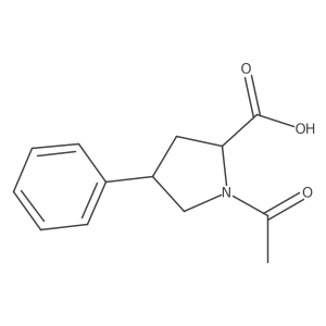 rac-(2R,4S)-1-acetyl-4-phenylpyrrolidine-2-carboxylic acid Structure