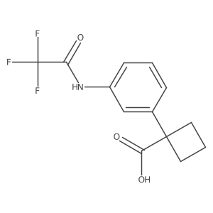 1-[3-(2,2,2-Trifluoroacetamido)phenyl]cyclobutane-1-carboxylic acid Structure