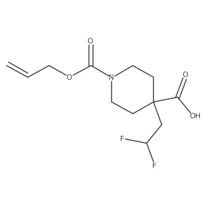 4-(2,2-Difluoroethyl)-1-[(prop-2-en-1-yloxy)carbonyl]piperidine-4-carboxylic acid结构式