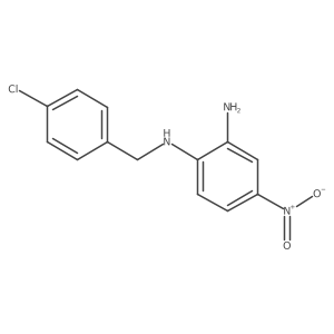 1-N-[(4-chlorophenyl)methyl]-4-nitrobenzene-1,2-diamine结构式