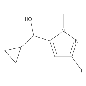 cyclopropyl(3-iodo-1-methyl-1H-pyrazol-5-yl)methanol结构式