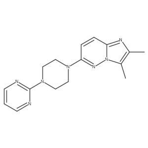 2-(4-{2,3-Dimethylimidazo[1,2-b]pyridazin-6-yl}piperazin-1-yl)pyrimidine结构式