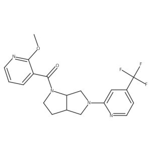 2-[1-(2-Methoxypyridine-3-carbonyl)-octahydropyrrolo[3,4-b]pyrrol-5-yl]-4-(trifluoromethyl)pyridine结构式