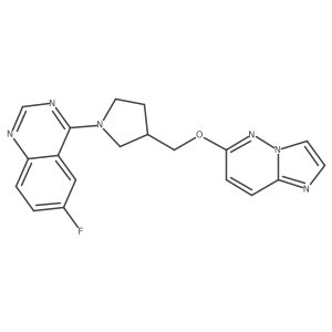 6-Fluoro-4-[3-({imidazo[1,2-b]pyridazin-6-yloxy}methyl)pyrrolidin-1-yl]quinazoline Structure