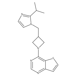 2-(propan-2-yl)-1-[(1-{thieno[3,2-d]pyrimidin-4-yl}azetidin-3-yl)methyl]-1H-imidazole Structure