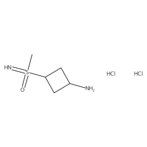 (3-Aminocyclobutyl)(imino)methyl-lambda6-sulfanone dihydrochloride Structure