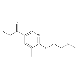 Methyl 6-(2-methoxyethoxy)-5-methyl-3-pyridinecarboxylate Structure