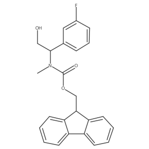 (9H-fluoren-9-yl)methyl N-[1-(3-fluorophenyl)-2-hydroxyethyl]-N-methylcarbamate Structure