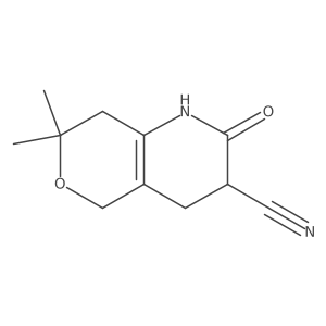 7,7-Dimethyl-2-oxo-1,3,4,5,7,8-hexahydro-2H-pyrano[4,3-b]pyridine-3-carbonitrile Structure