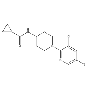 N-[1-(5-bromo-3-chloropyridin-2-yl)piperidin-4-yl]cyclopropanecarboxamide Structure