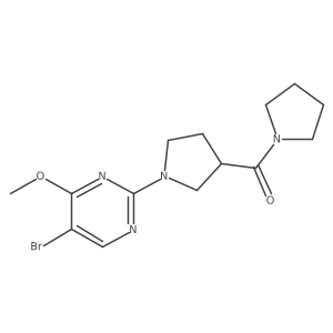 5-Bromo-4-methoxy-2-[3-(pyrrolidine-1-carbonyl)pyrrolidin-1-yl]pyrimidine Structure