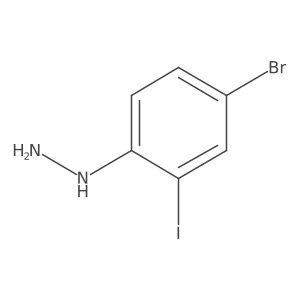 Hydrazine, (4-bromo-2-iodophenyl)-结构式