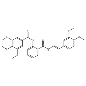 2-[(3,4,5-Trimethoxybenzoyl)amino]benzoic acid 2-[(3,4-dimethoxyphenyl)methylene]hydrazide Structure