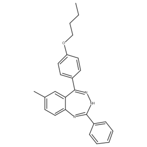 5-(4-Butoxyphenyl)-7-methyl-2-phenyl-3H-benzo[e][1,2,4]triazepine结构式