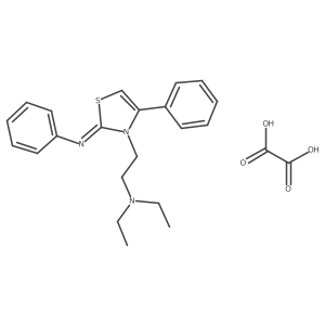 (Z)-N-(3-(2-(diethylamino)ethyl)-4-phenylthiazol-2(3H)-ylidene)aniline oxalate Structure