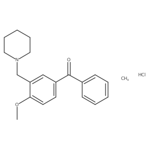 {4-Methoxy-3-[(piperidin-1-yl)methyl]phenyl}(phenyl)methanone--methane--hydrogen chloride (1/1/1)结构式