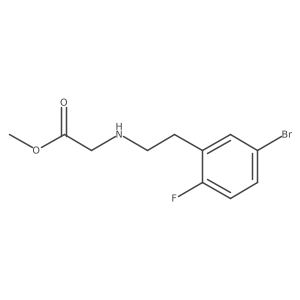 N-[2-(5-Bromo-2-fluorophenyl)ethyl]glycine methyl ester结构式
