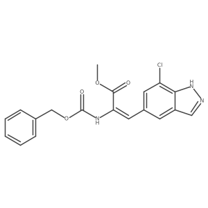 2-benzyloxycarbonylamino-3-(7-chloro-1H-indazol-5-yl)-acrylic acid methyl ester Structure