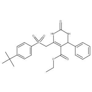 Ethyl 6-[(4-tert-butylbenzenesulfonyl)methyl]-2-oxo-4-phenyl-1,2,3,4-tetrahydropyrimidine-5-carboxylate Structure