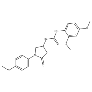 1-(2,4-Dimethoxyphenyl)-3-[1-(4-methoxyphenyl)-5-oxopyrrolidin-3-yl]urea结构式