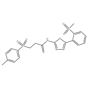 N-(5-(2-(methylsulfonyl)phenyl)-1,3,4-oxadiazol-2-yl)-3-tosylpropanamide Structure