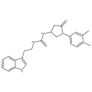 1-(2-(1H-indol-3-yl)ethyl)-3-(1-(3,4-dimethylphenyl)-5-oxopyrrolidin-3-yl)urea Structure