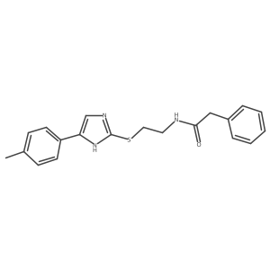 2-phenyl-N-[2-[[5-(p-tolyl)-1H-imidazol-2-yl]sulfanyl]ethyl]acetamide结构式