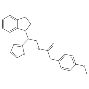 N-(2-(indolin-1-yl)-2-(thiophen-2-yl)ethyl)-2-(4-methoxyphenyl)acetamide Structure