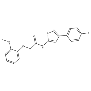 N-[3-(4-fluorophenyl)-1,2,4-thiadiazol-5-yl]-2-(2-methoxyphenoxy)acetamide结构式