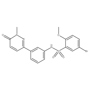 5-bromo-2-methoxy-N-(3-(1-methyl-6-oxo-1,6-dihydropyridazin-3-yl)phenyl)benzenesulfonamide Structure