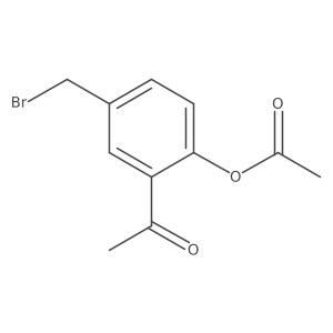 [2-Acetyl-4-(bromomethyl)phenyl] acetate Structure