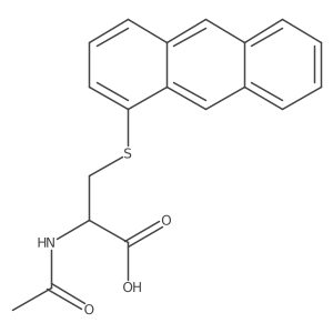Alanine, N-acetyl-beta-(1-anthrylmercapto)- Structure