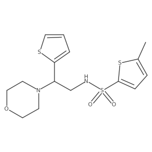 5-methyl-N-(2-morpholino-2-(thiophen-2-yl)ethyl)thiophene-2-sulfonamide结构式