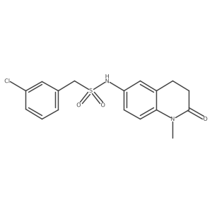1-(3-chlorophenyl)-N-(1-methyl-2-oxo-1,2,3,4-tetrahydroquinolin-6-yl)methanesulfonamide结构式
