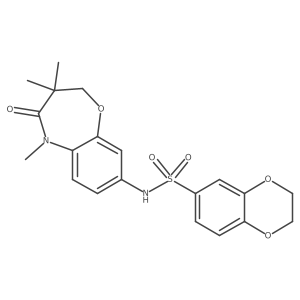 N-(3,3,5-trimethyl-4-oxo-2,3,4,5-tetrahydrobenzo[b][1,4]oxazepin-8-yl)-2,3-dihydrobenzo[b][1,4]dioxine-6-sulfonamide结构式