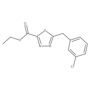 Ethyl 5-(3-chlorobenzyl)-1,3,4-oxadiazole-2-carboxylate Structure
