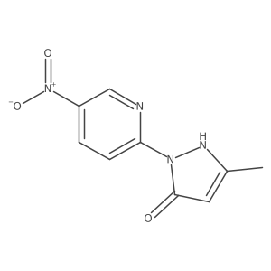 1,2-dihydro-5-methyl-2-(5-nitro-2-pyridinyl)-3H-pyrazol-3-one Structure
