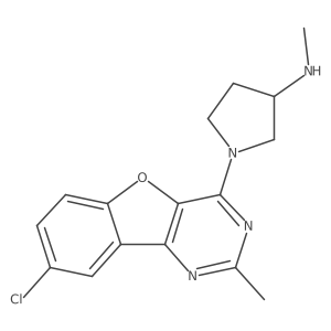 1-(8-chloro-2-methylbenzofuro[3,2-d]pyrimidin-4-yl)-N-methylpyrrolidin-3-amine结构式