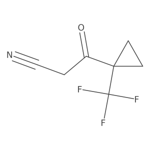 3-Oxo-3-(1-(trifluoromethyl)cyclopropyl)propanenitrile Structure