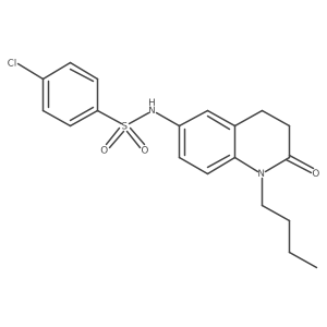 N-(1-butyl-2-oxo-1,2,3,4-tetrahydroquinolin-6-yl)-4-chlorobenzenesulfonamide Structure