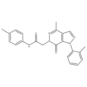 N-(4-fluorophenyl)-2-(4-methyl-7-oxo-1-(o-tolyl)-1H-pyrazolo[3,4-d]pyridazin-6(7H)-yl)acetamide结构式
