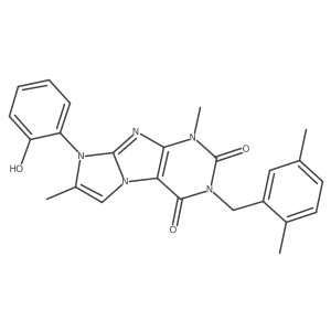 3-(2,5-dimethylbenzyl)-8-(2-hydroxyphenyl)-1,7-dimethyl-1H-imidazo[2,1-f]purine-2,4(3H,8H)-dione结构式