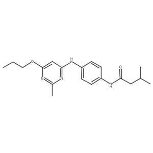 3-methyl-N-(4-((2-methyl-6-propoxypyrimidin-4-yl)amino)phenyl)butanamide结构式