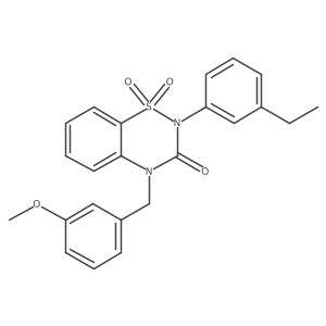 2-(3-ethylphenyl)-4-(3-methoxybenzyl)-2H-benzo[e][1,2,4]thiadiazin-3(4H)-one 1,1-dioxide Structure