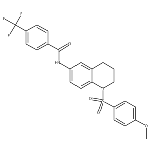 N-[1-(4-methoxybenzenesulfonyl)-1,2,3,4-tetrahydroquinolin-6-yl]-4-(trifluoromethyl)benzamide Structure