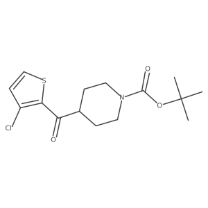 1,1-Dimethylethyl 4-[(3-chloro-2-thienyl)carbonyl]-1-piperidinecarboxylate结构式