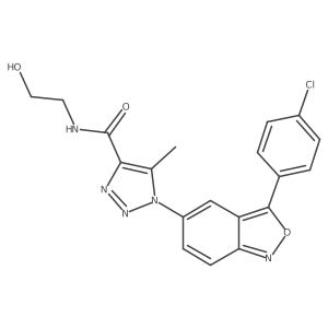 1-[3-(4-chlorophenyl)-2,1-benzoxazol-5-yl]-N-(2-hydroxyethyl)-5-methyl-1H-1,2,3-triazole-4-carboxamide结构式