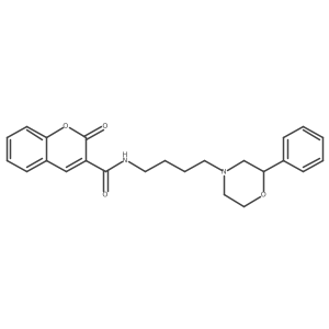 2-oxo-N-(4-(2-phenylmorpholino)butyl)-2H-chromene-3-carboxamide结构式