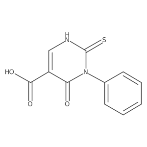 4-Oxo-3-phenyl-2-thioxo-1,2,3,4-tetrahydropyrimidine-5-carboxylic acid Structure